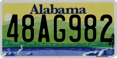 AL license plate 48AG982
