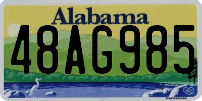 AL license plate 48AG985