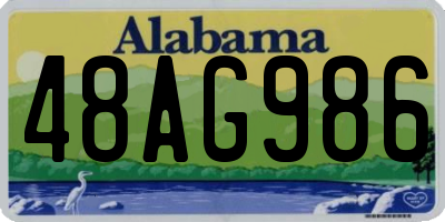 AL license plate 48AG986