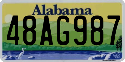 AL license plate 48AG987