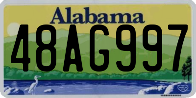 AL license plate 48AG997