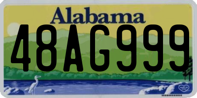AL license plate 48AG999