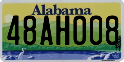 AL license plate 48AH008