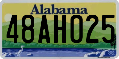 AL license plate 48AH025