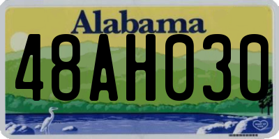 AL license plate 48AH030