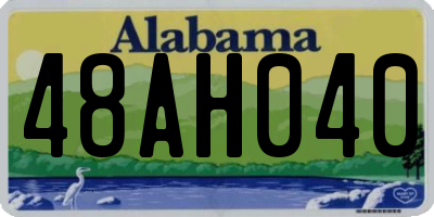 AL license plate 48AH040