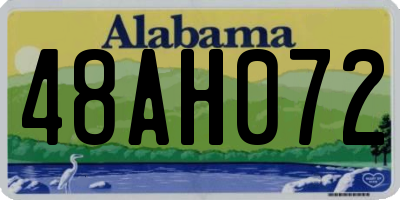 AL license plate 48AH072
