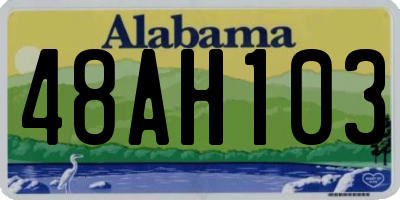 AL license plate 48AH103