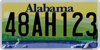 AL license plate 48AH123