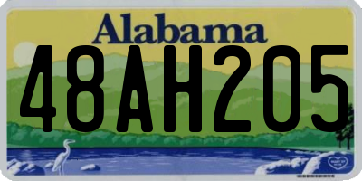 AL license plate 48AH205
