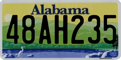 AL license plate 48AH235