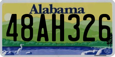 AL license plate 48AH326