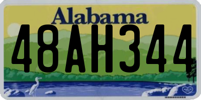 AL license plate 48AH344