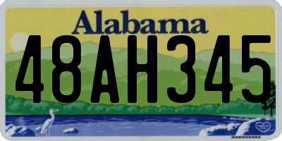 AL license plate 48AH345