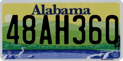 AL license plate 48AH360
