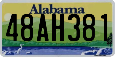 AL license plate 48AH381