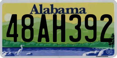 AL license plate 48AH392