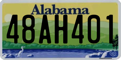AL license plate 48AH401