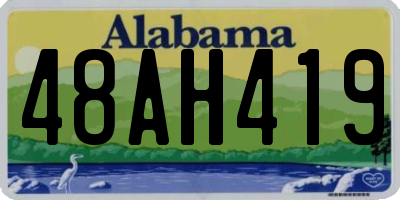 AL license plate 48AH419