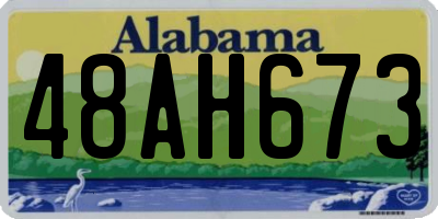 AL license plate 48AH673