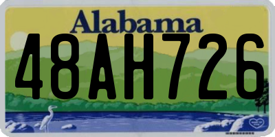 AL license plate 48AH726