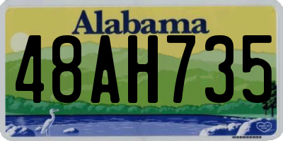 AL license plate 48AH735