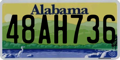 AL license plate 48AH736