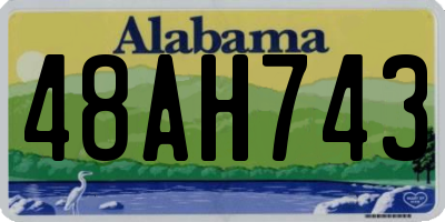 AL license plate 48AH743