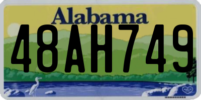 AL license plate 48AH749