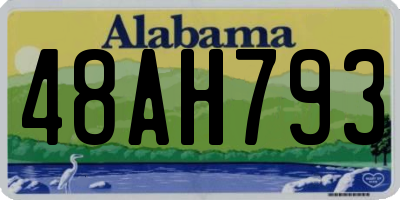 AL license plate 48AH793