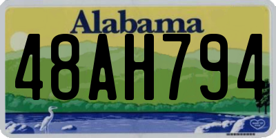 AL license plate 48AH794