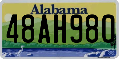 AL license plate 48AH980