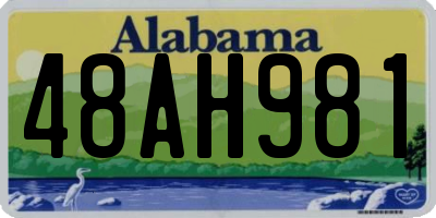 AL license plate 48AH981