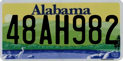 AL license plate 48AH982