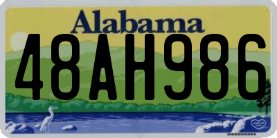 AL license plate 48AH986