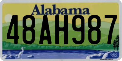 AL license plate 48AH987