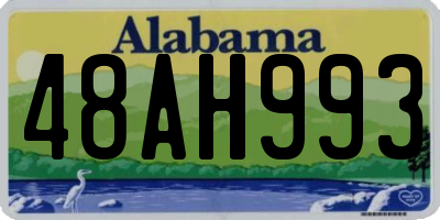AL license plate 48AH993