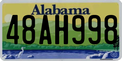 AL license plate 48AH998