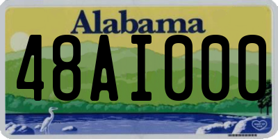 AL license plate 48AI000
