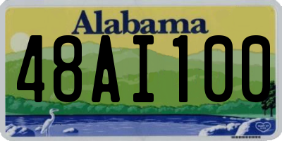 AL license plate 48AI100