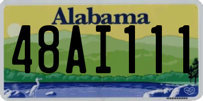 AL license plate 48AI111