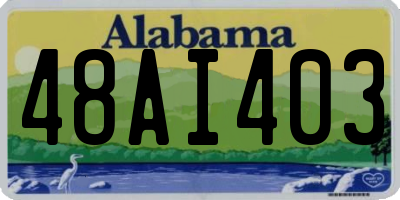 AL license plate 48AI403