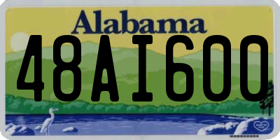 AL license plate 48AI600