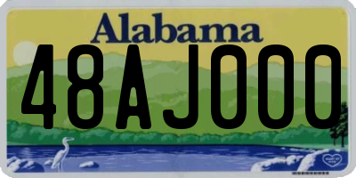 AL license plate 48AJ000