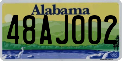 AL license plate 48AJ002