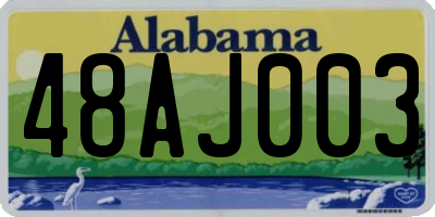AL license plate 48AJ003