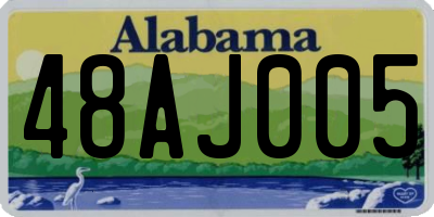 AL license plate 48AJ005