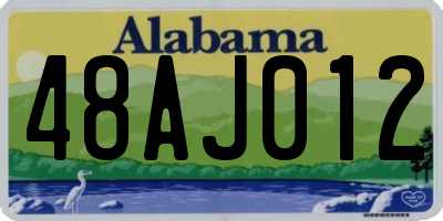 AL license plate 48AJ012