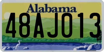 AL license plate 48AJ013