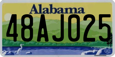AL license plate 48AJ025